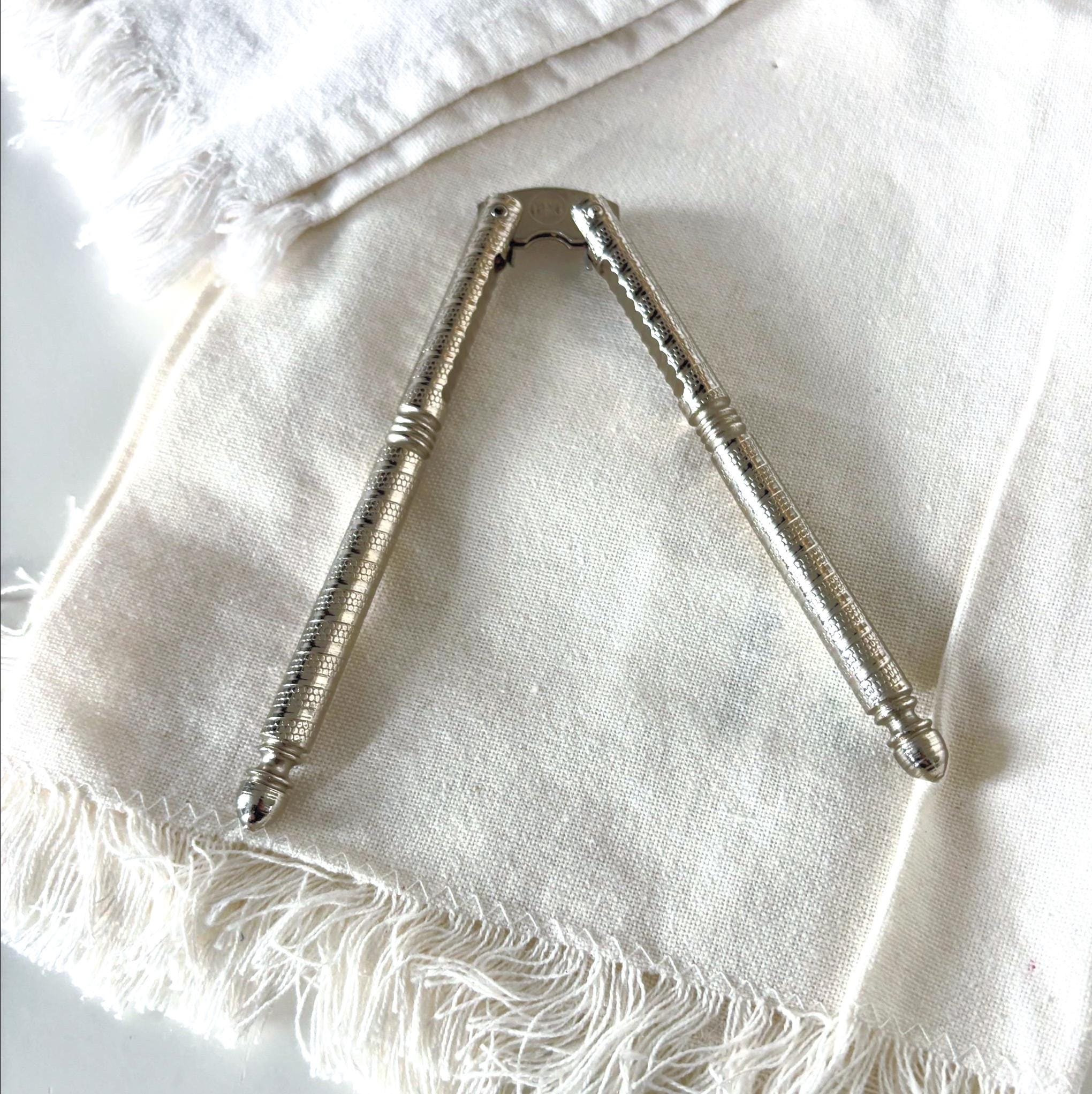 Vintage Metal Nutcracker Tool Rustic Kitchen Decor Farmhouse Nut Cracker Silver Tone