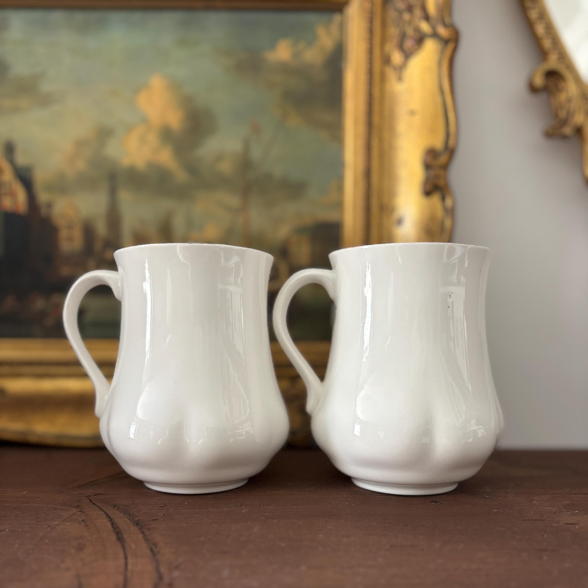 Vintage Bone China Bird Mugs Pair England Goldfinch Robin Tea Coffee Cups