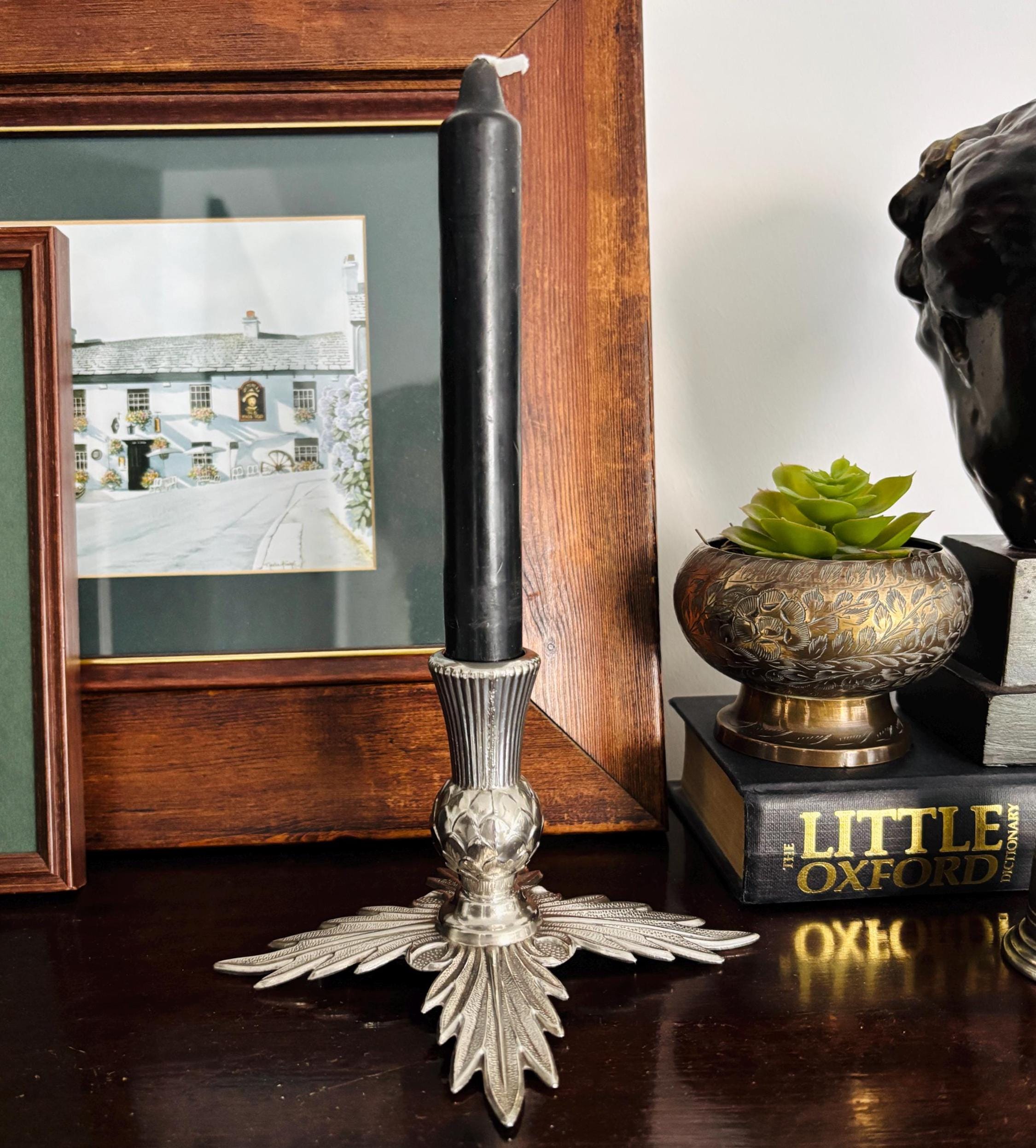 Vintage Ianthe Silver Plated Candle Holder | Made in England