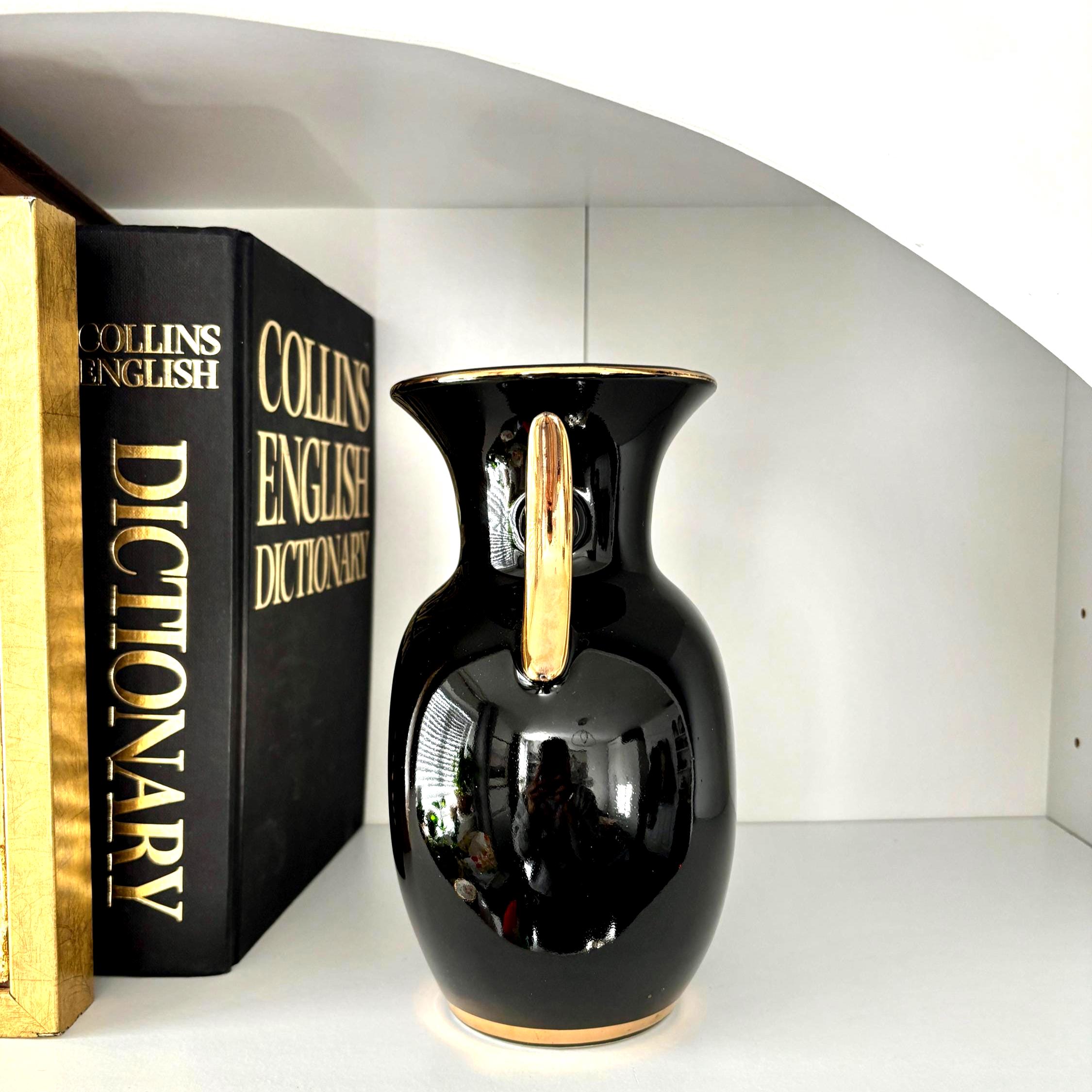 Art of Chokin Vase | Iris & Bird | Small Peacocks | 24k Gold Gilded | Japan