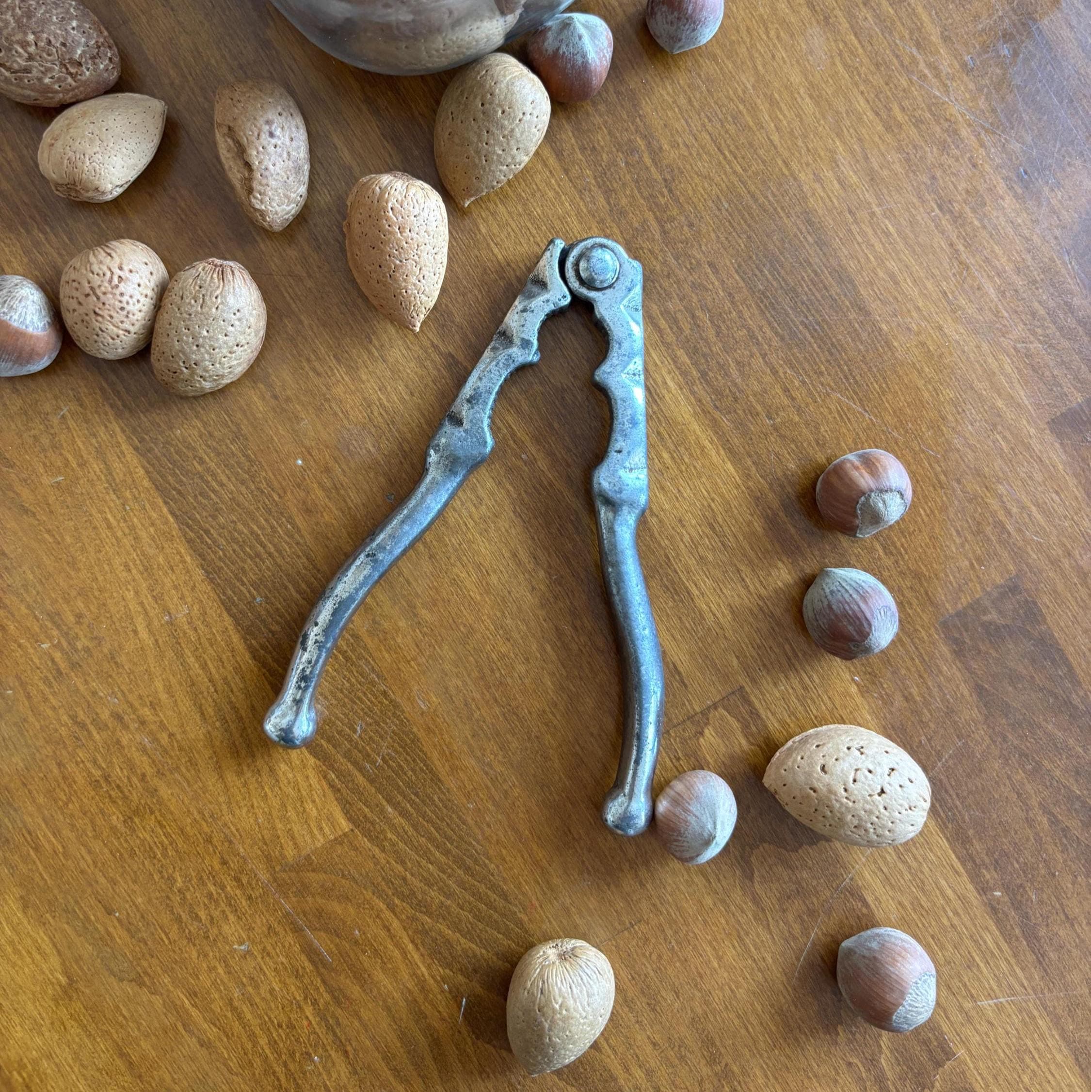 Vintage Cast Metal Nutcracker | Rustic Walnut & Hazelnut Cracker