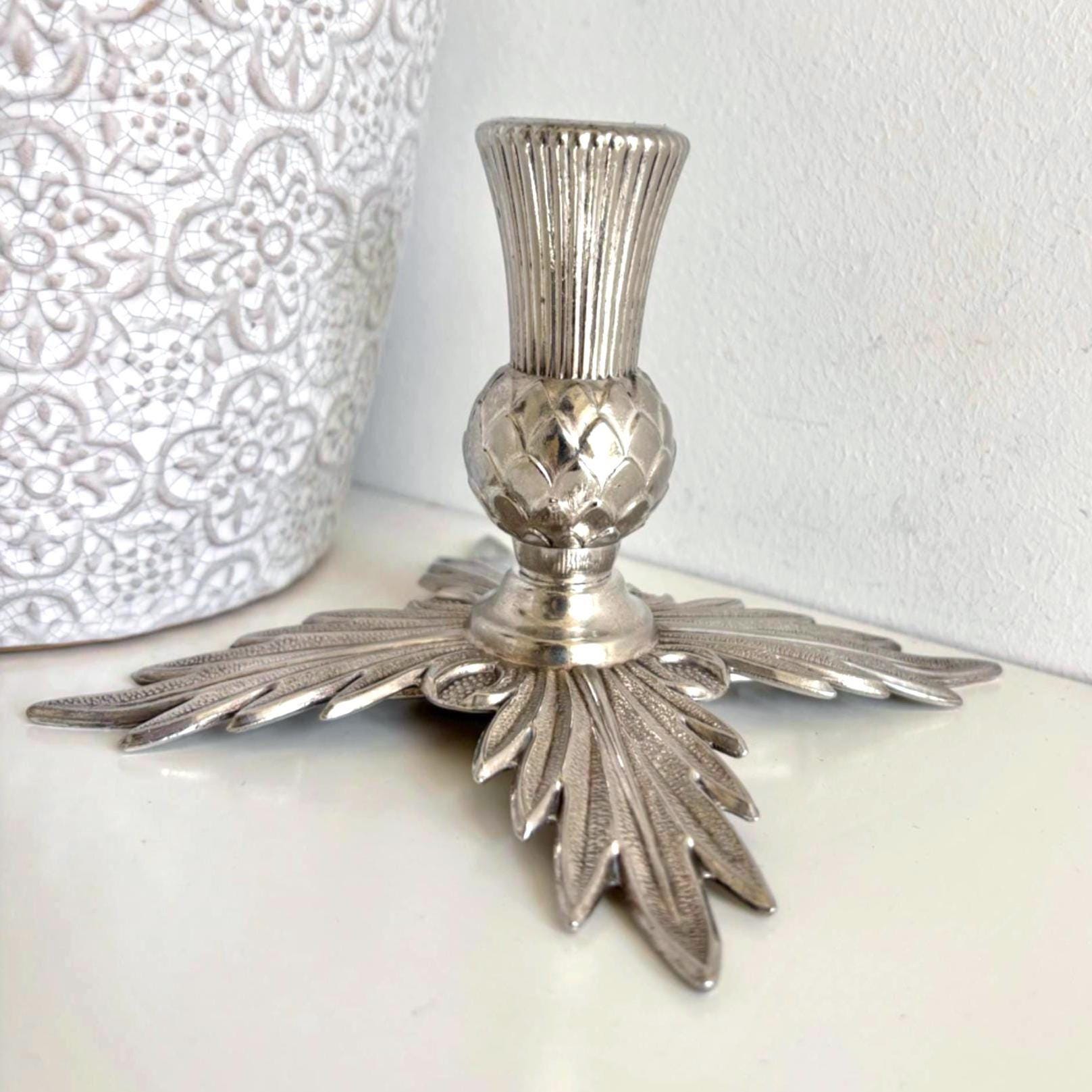 Vintage Ianthe Silver Plated Candle Holder | Made in England