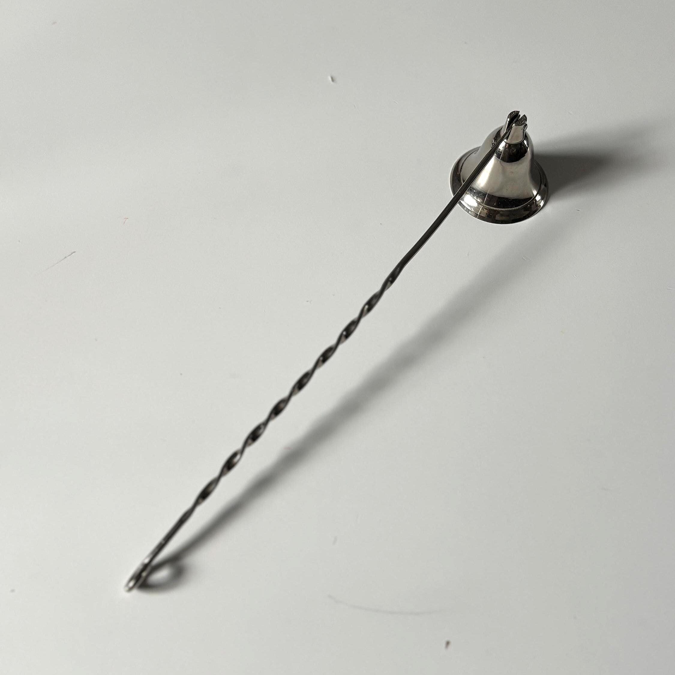 Vintage Silver Plate Candle Snuffer with Twisted Handle | Traditional Candle Extinguisher | Elegant Home Decor