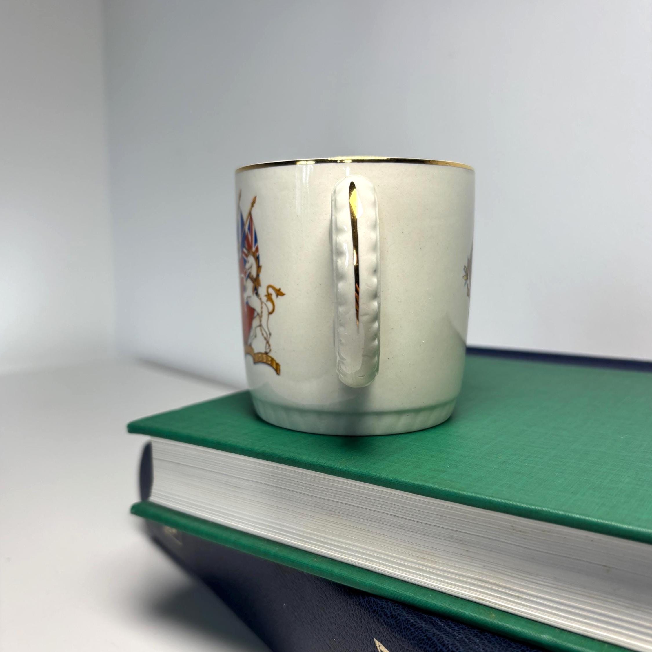 1953 Queen Elizabeth II Coronation Mug Nelson Ware Royal Commemorative Cup Made England