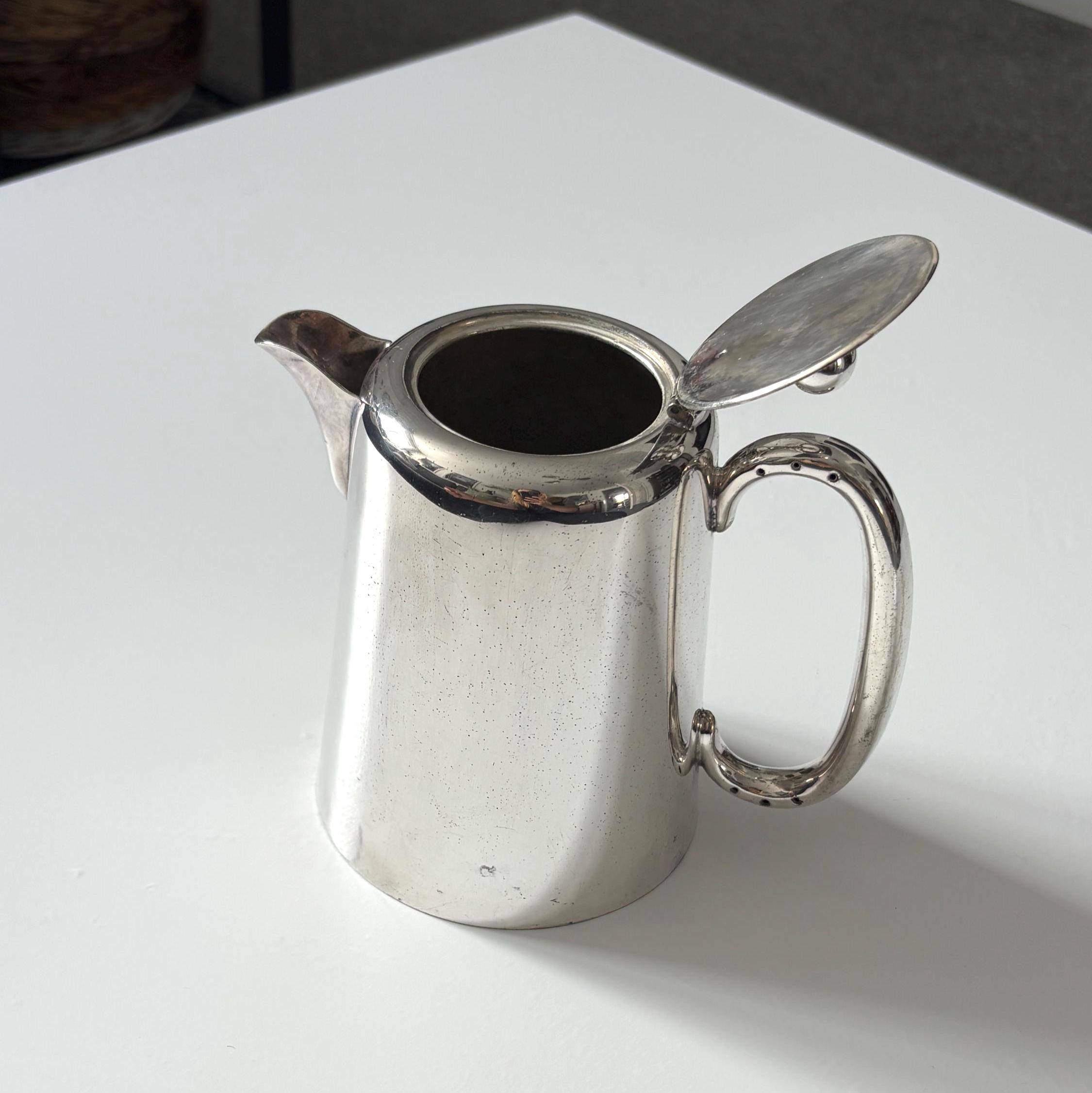 Vintage Caroline Plate EPNS Coffee Pot Made in England Silver Plated Hotel Ware