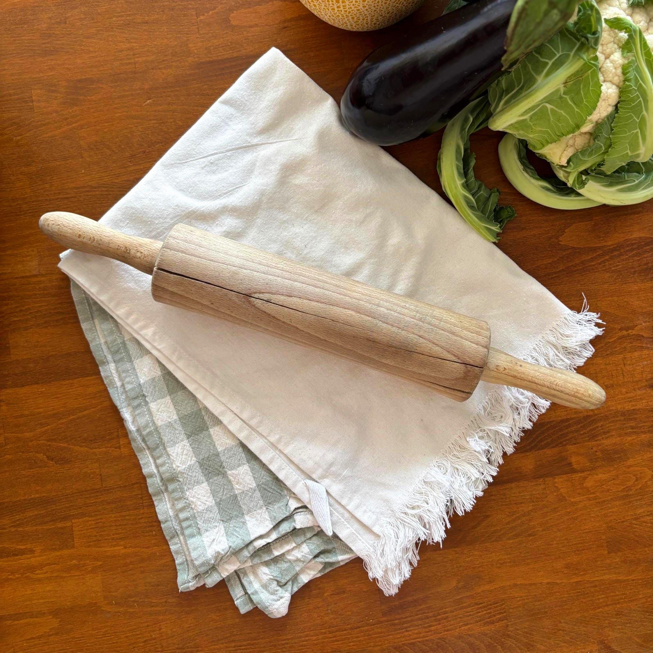 Vintage Wooden Rolling Pin Rustic Kitchen Decor Farmhouse Baking Prop Aged Wood