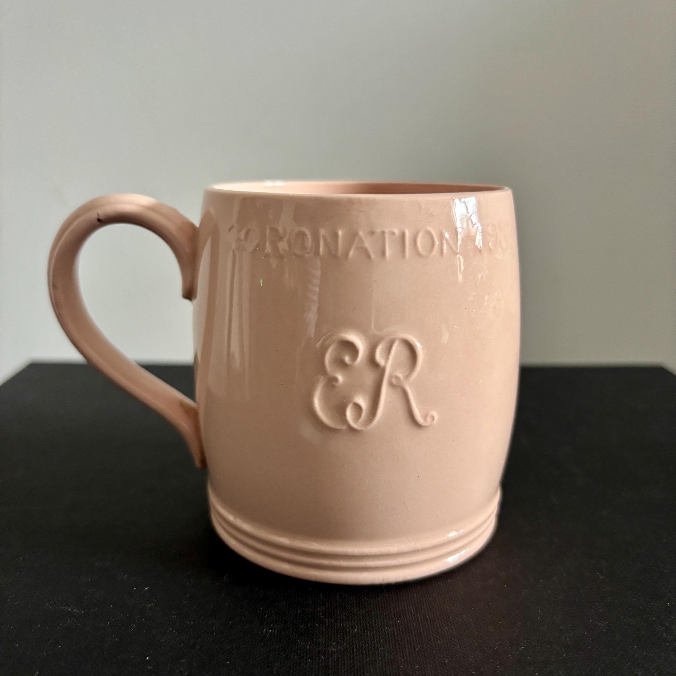 1937 King Edward VIII Coronation Mug | Johnson Bros Pink Ceramic
