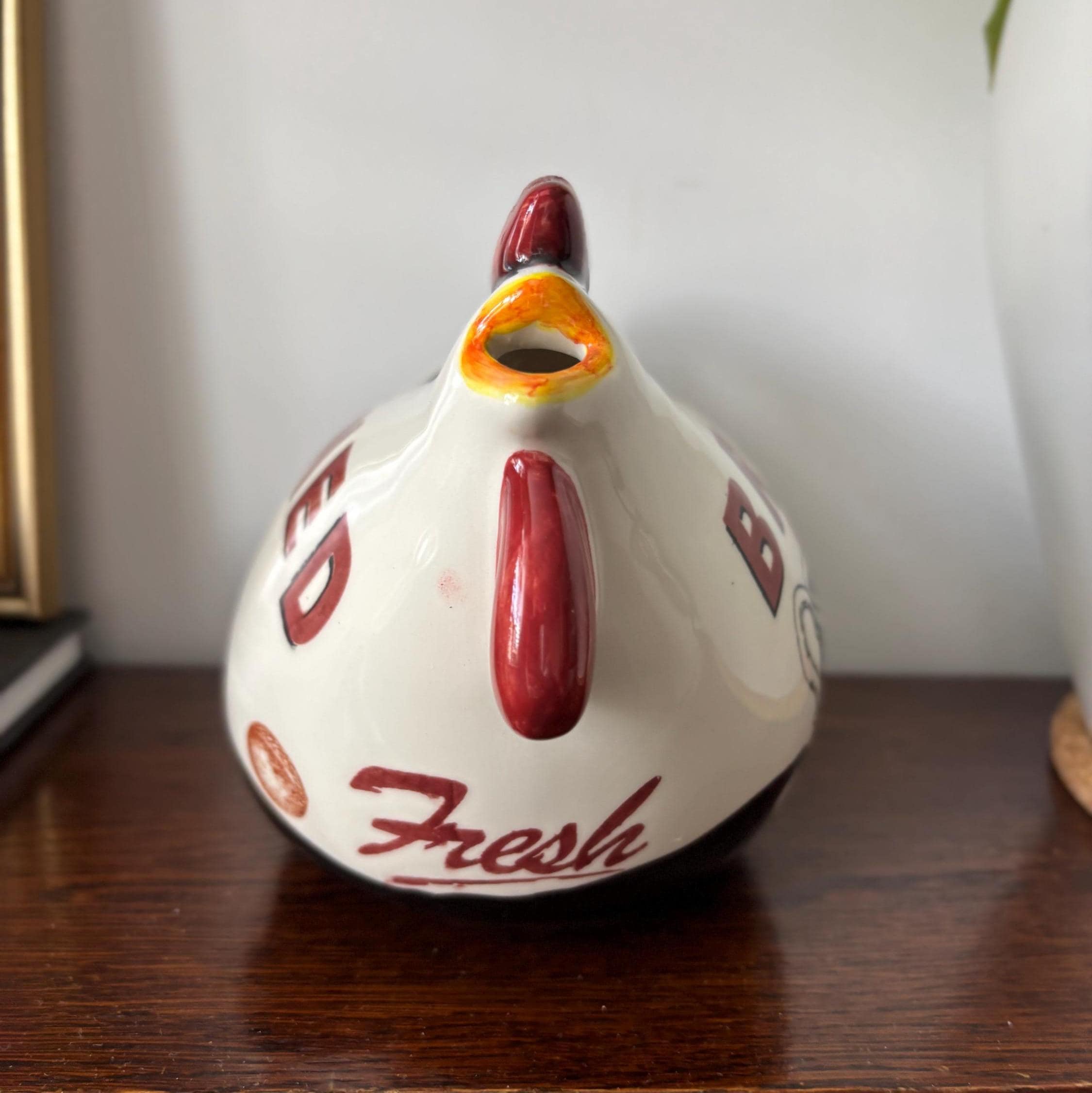 Vintage Chicken Creamer Jug Cafe Nostalgia Hand Painted Farmhouse Kitchen Decor Gift