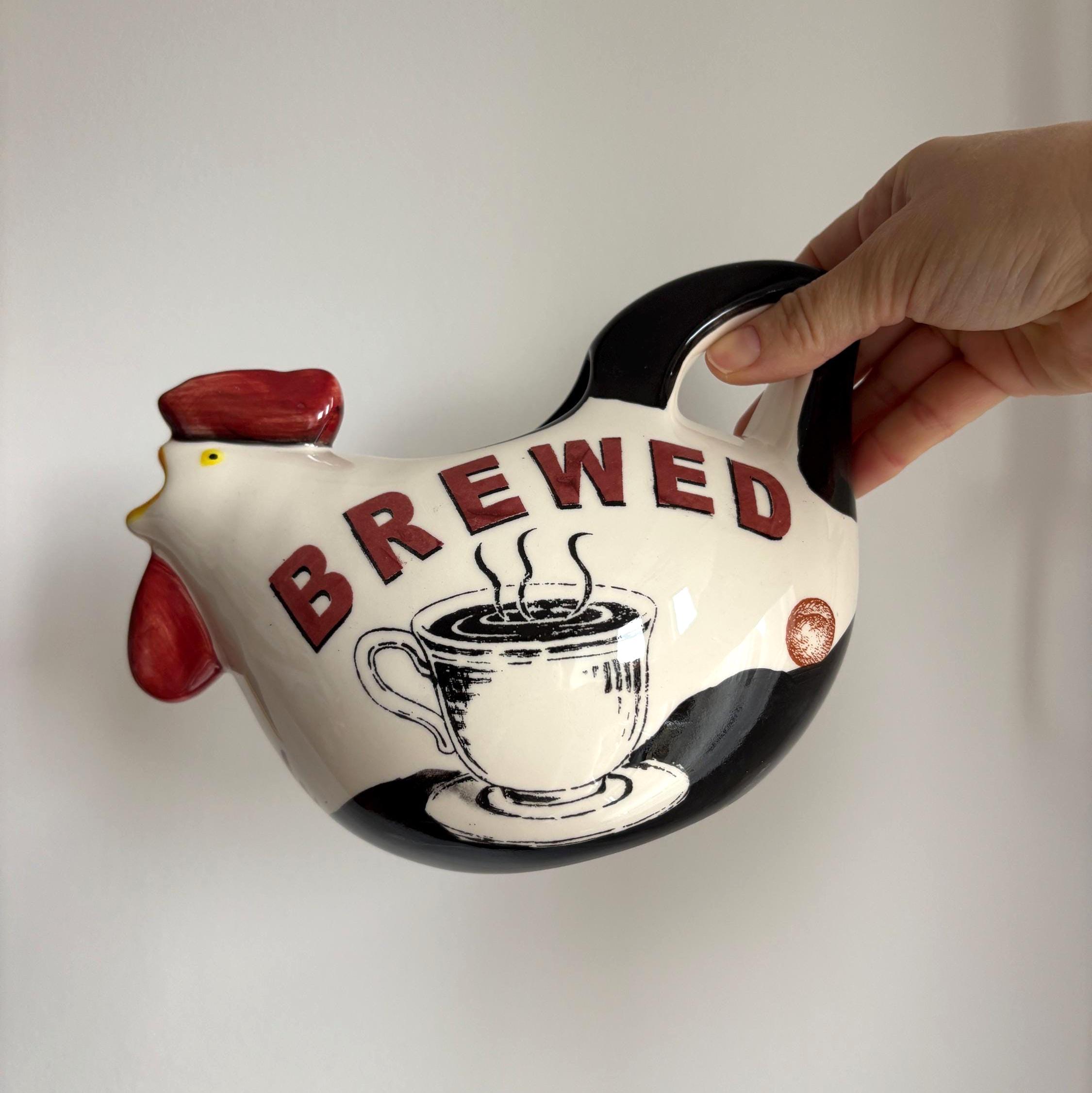 Vintage Chicken Creamer Jug Cafe Nostalgia Hand Painted Farmhouse Kitchen Decor Gift