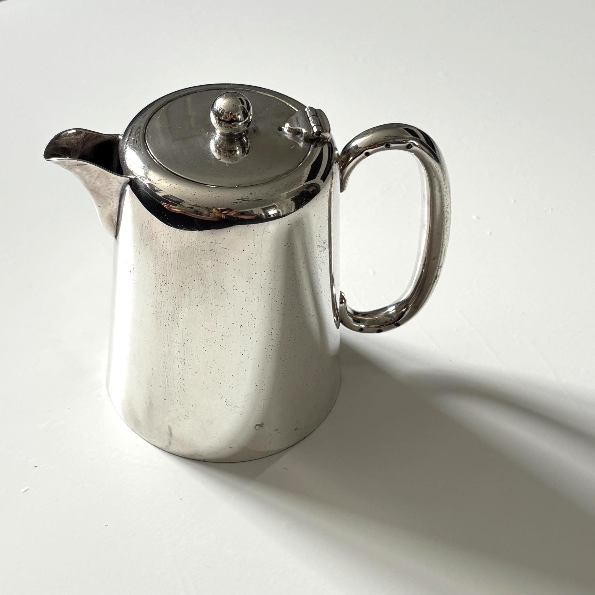Vintage Caroline Plate EPNS Coffee Pot Made in England Silver Plated Hotel Ware