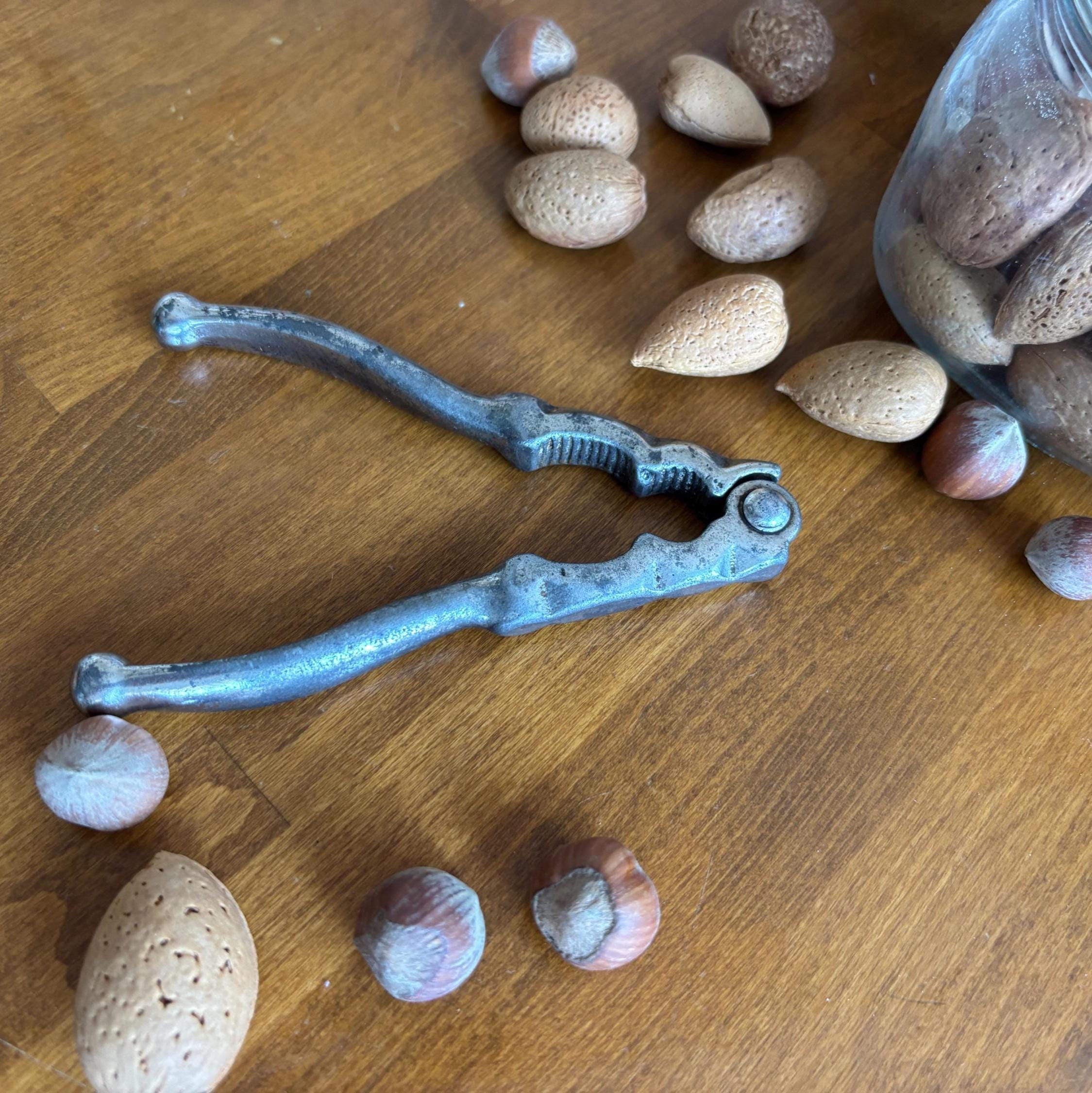 Vintage Cast Metal Nutcracker | Rustic Walnut & Hazelnut Cracker