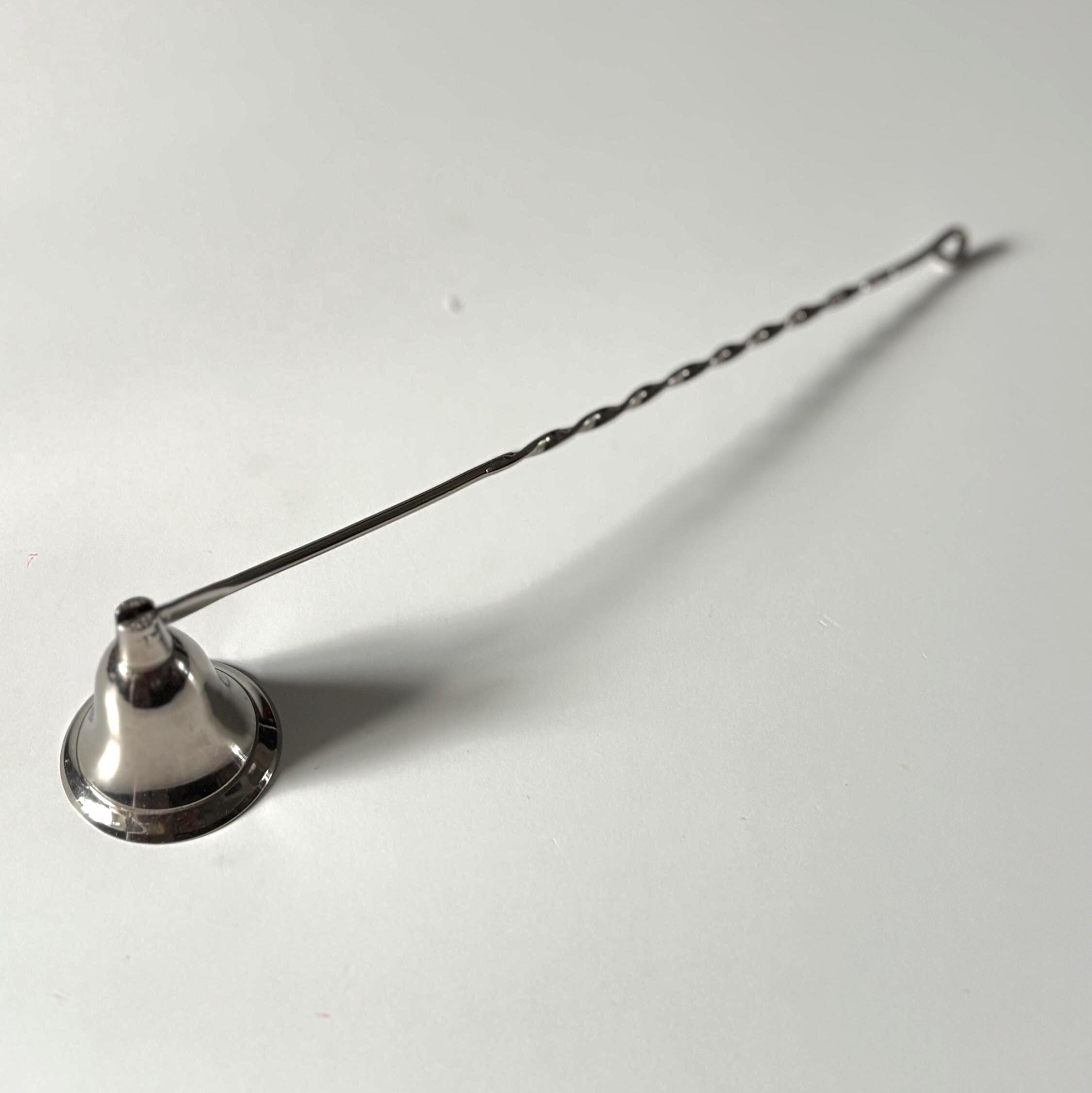 Vintage Silver Plate Candle Snuffer with Twisted Handle | Traditional Candle Extinguisher | Elegant Home Decor