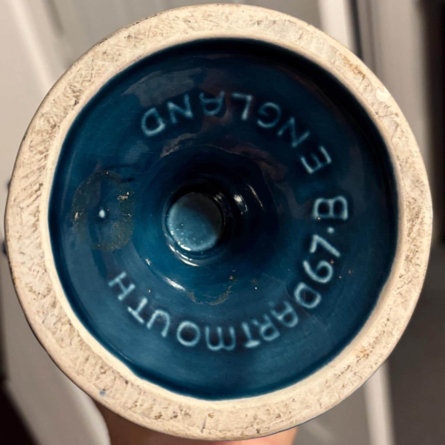 Vintage Dartmouth Pottery Blue Urn Vase: Mid-Century English Ceramic