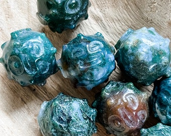 Koffing Pokemon Crystal Carving, Ocean Jasper Crystal, Koffing Pokemon Miniatuur