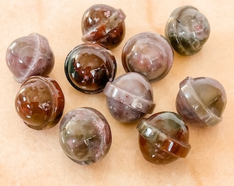 Ocean Jasper Planet | Rzeźba kryształowa UFO
