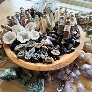 Witchy Altar Mystery Box, Witchcraft Crystal Scoop, Herbs, Sage & More!