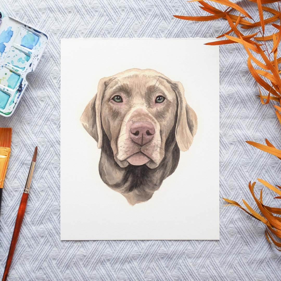 Personalized Watercolor Pet Portrait, Handmade Cat Dog Art, Custom Gift ...