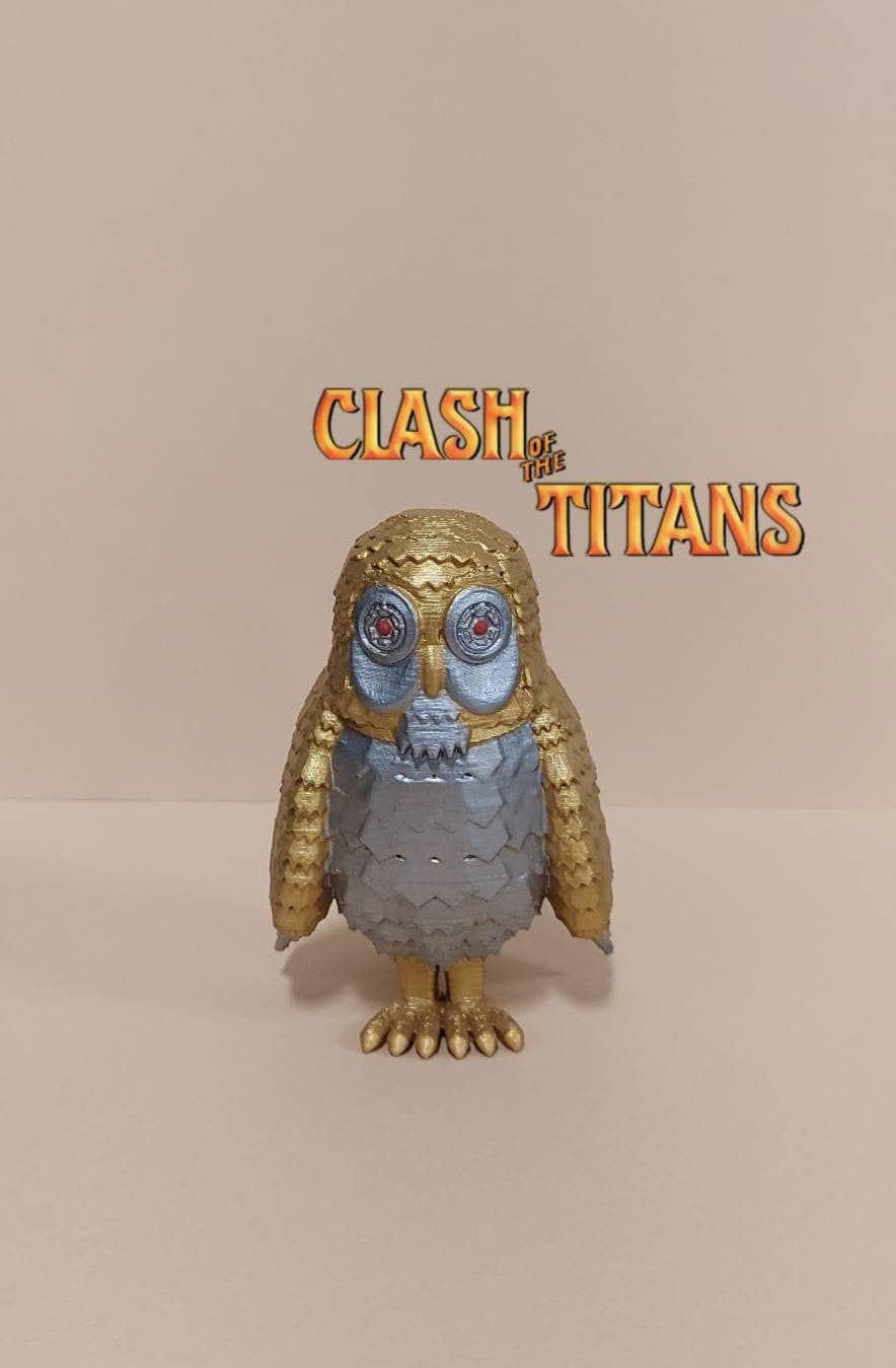 Bubo owl - Clash of the Titans inspired handmade resin model