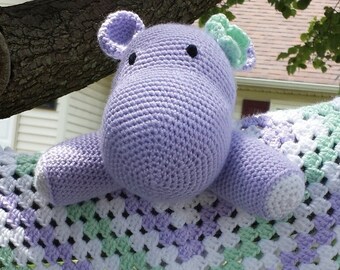 Henrietta Hippo Crochet Lovey Pattern