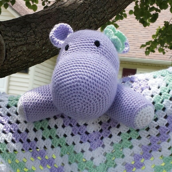 Henrietta Hippo Crochet Lovey Pattern