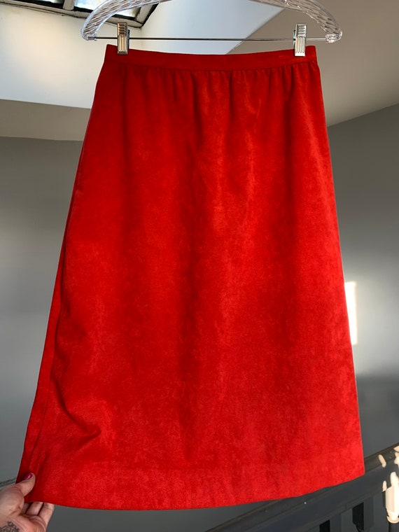 Red Midi Skirt