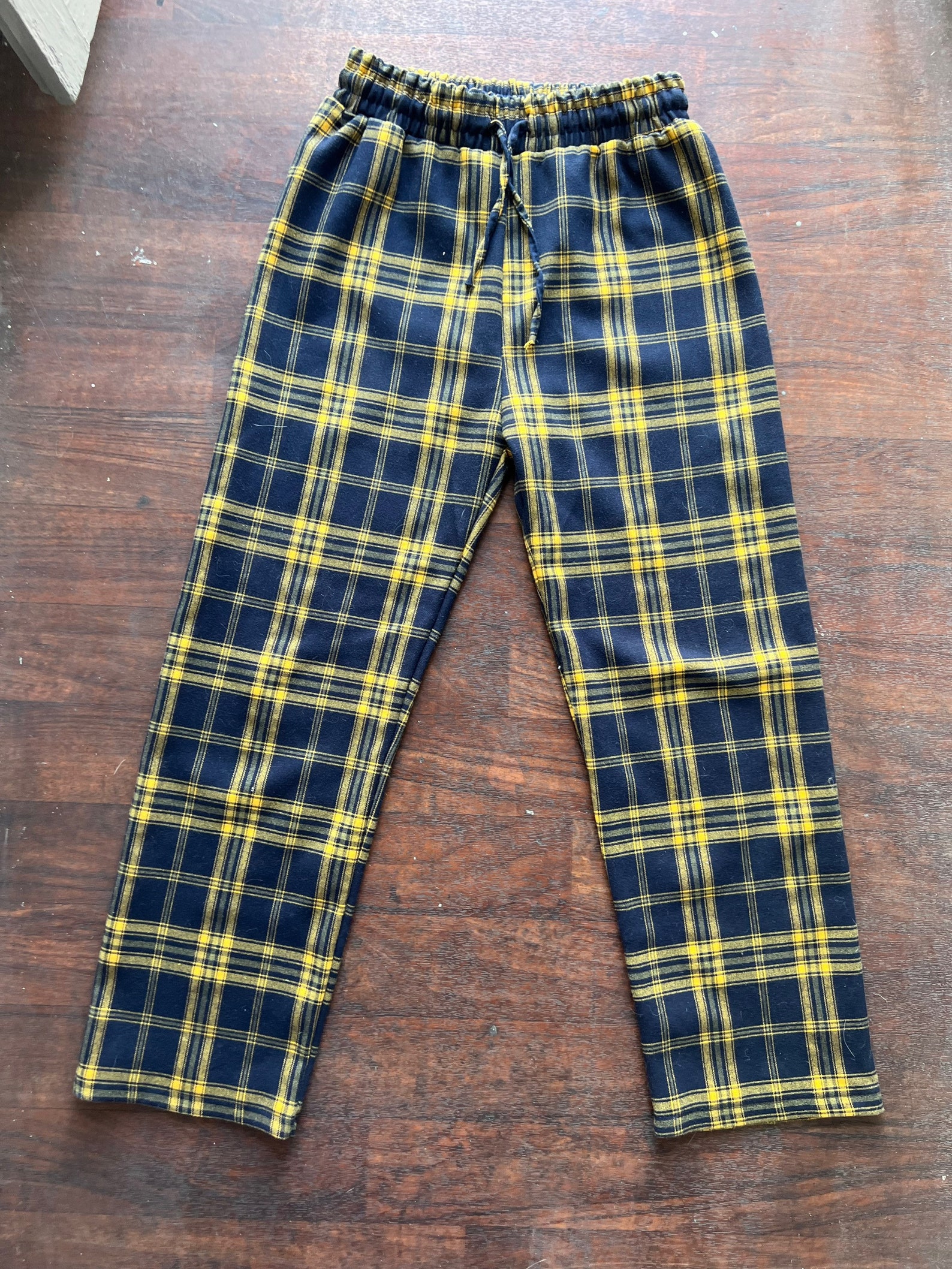 Blue yellow checks pant