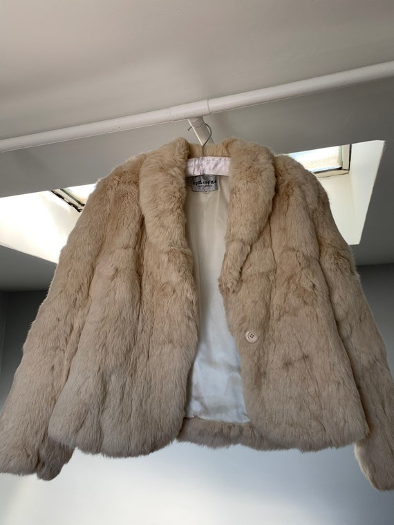 Outstanding Women's Rabbit Fur Coat - Ruby Lane