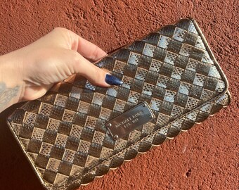 Michael Kors Studded Black Leather Clutch Wristlet Michael Kors