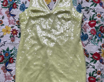 NITE LIME Vintage Dress Sequin Dress - Sz 10 - Etsy