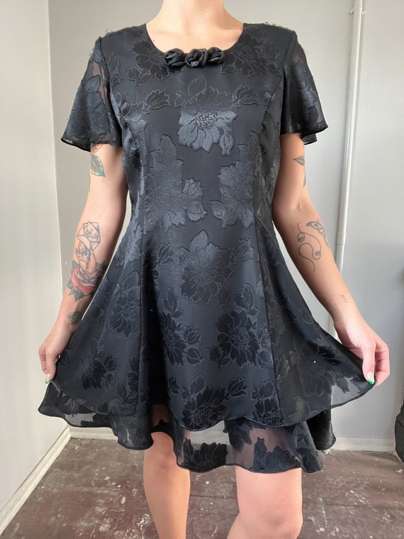 Floral Brocade Dress