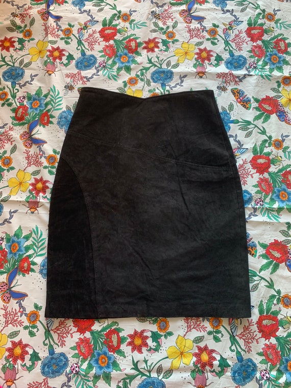 Black Suede Skirt - image 1