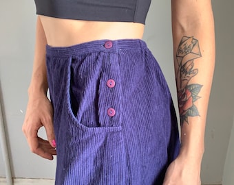 Blue Corduroy Skirt