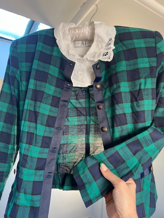 Nancy Johnson Plaid Blouse