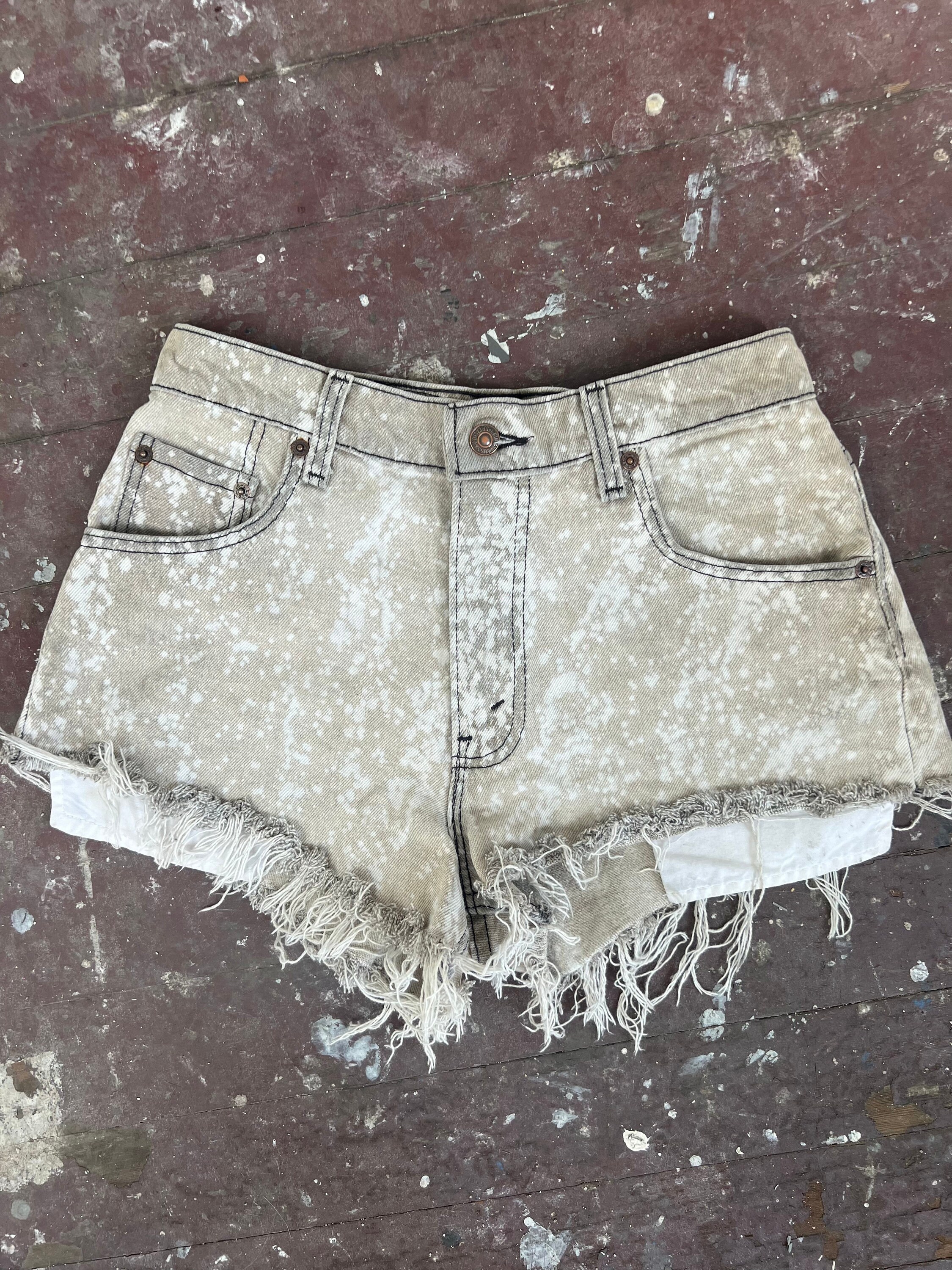 loose leg upcycled shorts