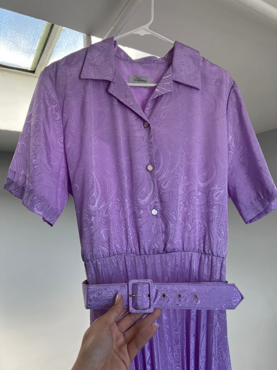 Lizzy Sunday Dress in Purple Paisley