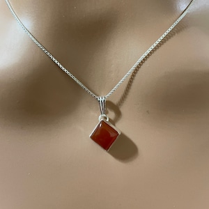 Carnelian Pendant /Healing Pendant/Dainty Carnelian Pendant/ Carnelian Necklace /Natural Carnelian Necklace/Made In USA