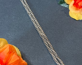 Double Twist Sterling Silver Bracelet/ Sterling Silver/ Strong Clasp / Sturdy Bracelet