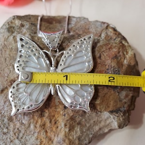 Gorgeous silver collar necklace Butterfly Pendant big necklace Personalized FSPN128 main image 1