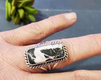 ホワイトバッファロー スターリングシルバー ネイティブアメリカン