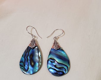 Abalone Shell Tear Drop Earrings/Boho Earrings/Abalone Shell Jewelry/Beach Earring/Shell Earring/For Her/Sea Shell Earrings/Boho Jewelry/SL1