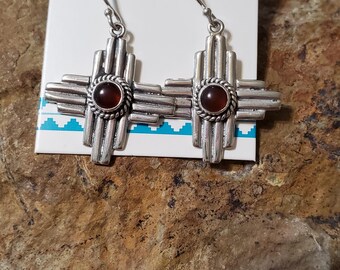Pendientes de cornalina/Pendientes Zia/Pendientes Zia de plata/Zia de plata esterlina/Joyas Zia/Pendientes de cornalina Zia/Regalo para ella