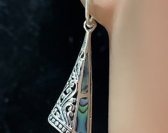 Bali Abalone Shell Earrings / Boho Earrings /Sea Shell Earrings / Dangle Earrings /Shell Earring / Abalone Shell Earring / Bali Jewelry