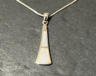 Opal Necklace/Gift For Women/ white Opal Jewelry/ White Opal Necklace /Sterling Silver/White Opal Pendant/Sterling Silver Necklace