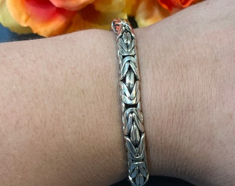 Sterling Silver Bracelet/ Sterling Silver/ Strong Clasp / Sturdy Bracelet