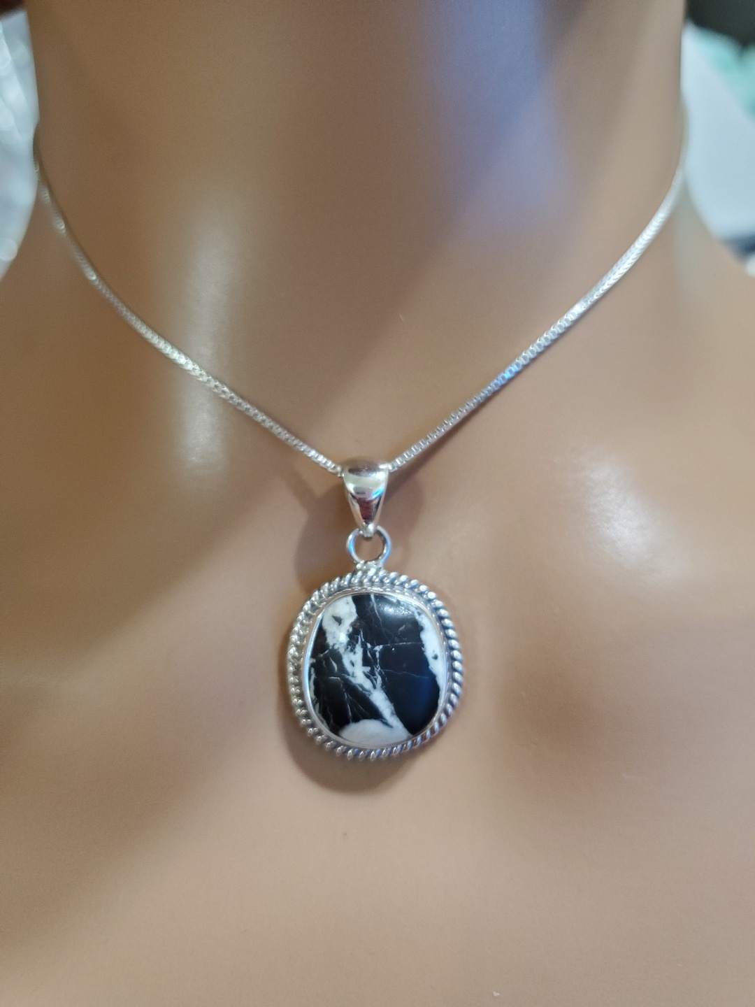 White Buffalo /Turq Pendant main image 0
