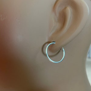 Silver Hoop Earrings/Small Hoop/18mm Hoop Earrings/Sterling Hoops/Hoop Earrings/Silver Hoops