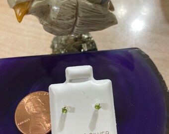 Super Tiny Cz Stud Earrings (Pair)/Crystal Silver Studs/Minimalist Earrings/ 2 MM Stud Earring With Butterfly Back/ August  Birth Stone