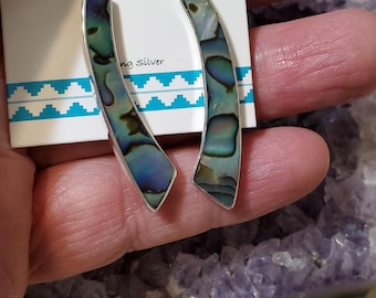 Abalone Shell Earrings / Sterling Silver / Abalone Shell Earrings / Abalone Earrings / Cute Shell Jewelry / Shell Earrings / Boho / A148-AR
