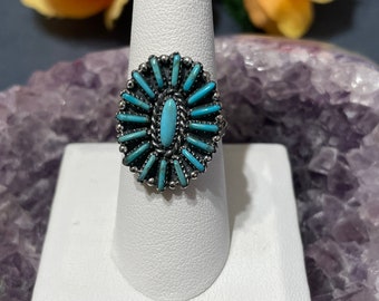 Anillo de turquesa/Anillo delicado de turquesa/Anillo delicado de turquesa/Anillo de plata de ley/Anillo de turquesa azul/Regalo para ella