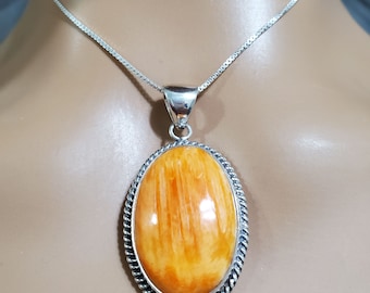 Spiny Oyster/Spiny Oyster Pendant/Sterling Silver Pendant/Statement Spiny Oyster Pendant/Handmade Pendant/Gift For Her/Sp1